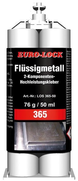 Flüssigmetall (2K) EURO-LOCK LOS 365, 50g Doppelkartusche