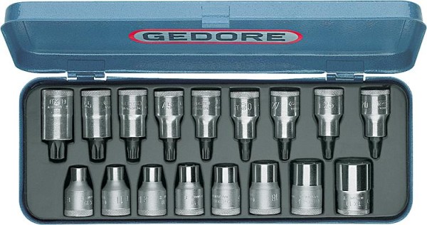 GEDORE Schraubendreher Satz 17-teilig Type ITX 19 TX-017 6129520 Torx Steckschlüssel Einsatz