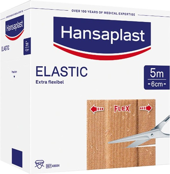 Wundpflaster Hansaplast ELASTIC 5 m x 6 cm