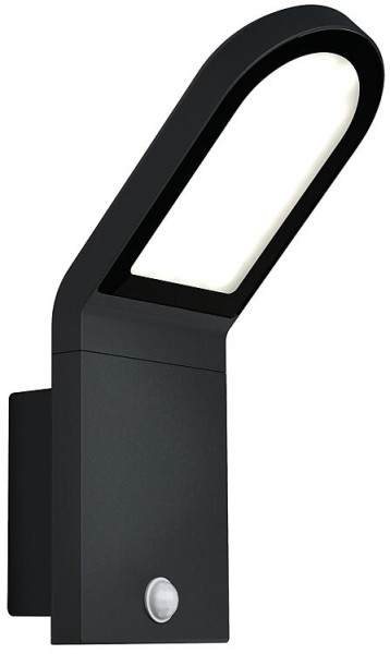 LED-Wandstrahler ENDURA STYLE mit Sensor, 12 W, 3000 K, IP54, Farbe Grau