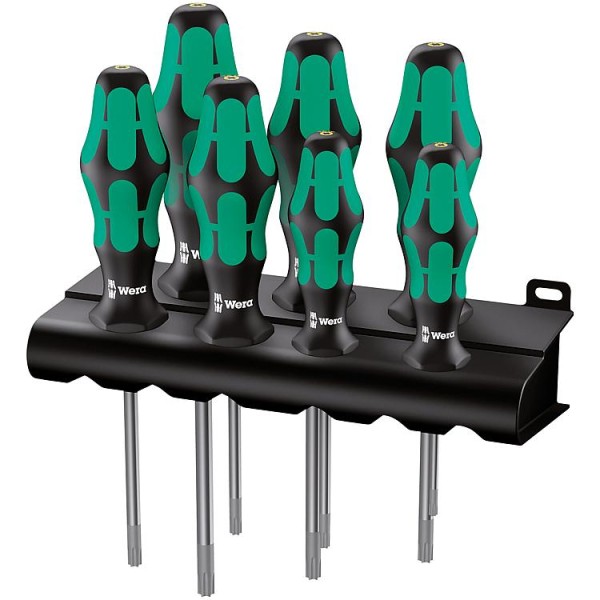 Schraubendreherset WERA 7-teilig Kraftform Plus - Serie 300 mit Haltefunktion,TORX