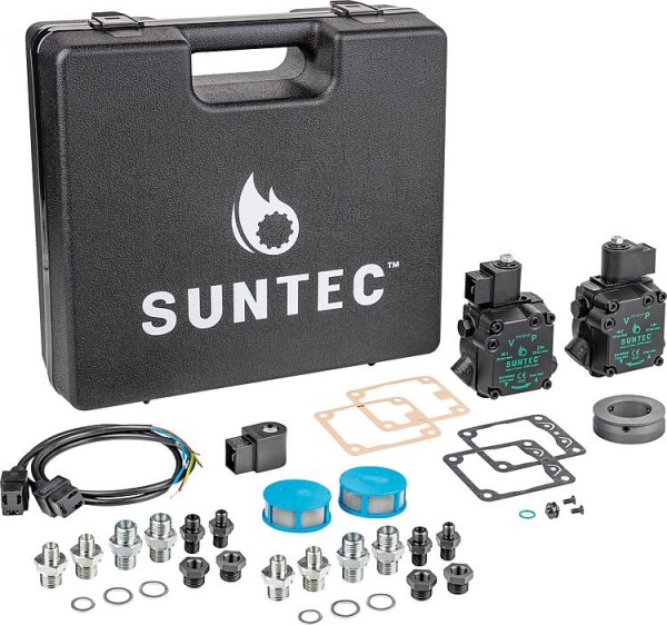 Suntec - Servicekoffer AU 47 mit 2 Suntec Pumpen Ölpumpe Dichtungen Filter 991555