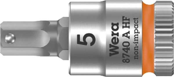 Knarreneinsatz WERA 8740 A HF Innensechskant 5mm Länge 28,0mm Antrieb 6,3mm (1/4")