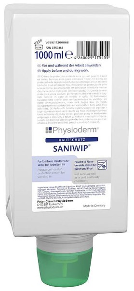 Handschutzcreme Physioderm Saniwip 1l Varioflasche