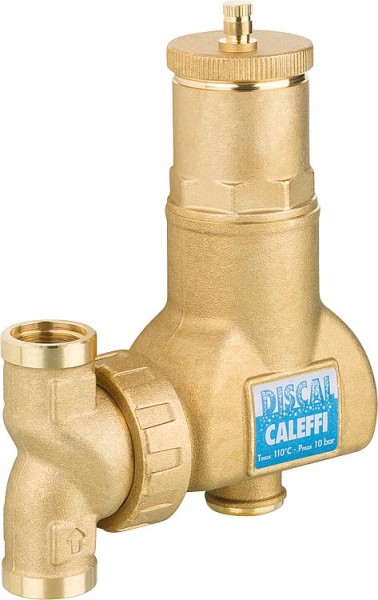 Mikroblasenluftabscheider DISCAL mit T-Stück DN20 3/4" IG Caleffi