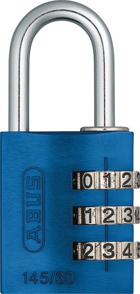 Aluminium Vorhangschloss Typ 145/30 blau Abus