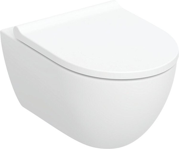 Combi-Pack Geberit Acanto Wand-Tiefspül-WC weiß spülrandlos WC-Sitz Softclose, QuickRelease, Turbo