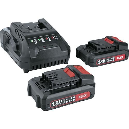 Akku-Set FLEX Power 22 Q 18V mit 2x2,5 Ah Akkus und Ladegerät