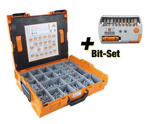 Sortiment HECO-TOPIX PLUS Senkkopf in L-BOXX 102, 3005 teilig (inkl. Bit Set 94 032 82)