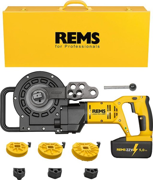 Akku-Curvo 22 V, REMS Rohrbieger Set 15-18-22