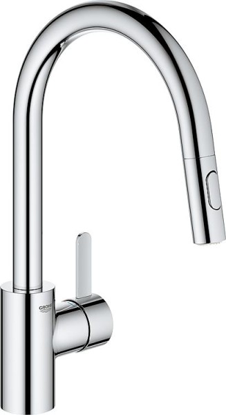 Spültischmischer Grohe Eurosmart Cosmopolitan mit herausziehbare Geschirrbrause Ausladung 223 mm chr