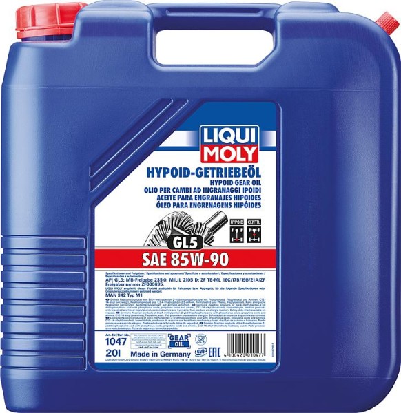 Hypoid-Getriebeöl LIQUI MOLY (GL5) SAE 85W-90, 20l Kanister