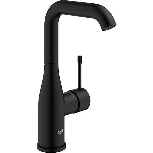 Waschtischmischer Grohe Essence L-Size, phantom black, seitliche Betätigung schwenkbar, ohne Ablaufg