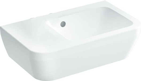 Handwaschbecken VitrA Integra mit Hahnloch 370 x 220 mm HL links m. Überlauf Weiß