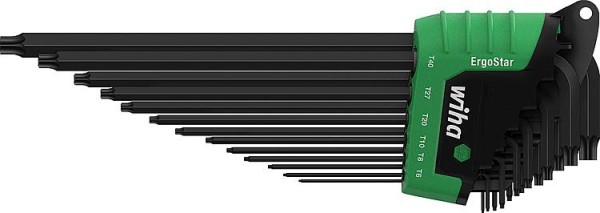 Stiftschlüssel-Set Wiha® Torx® mit MagicRing®, 14-teilig, schwarzoxidiert