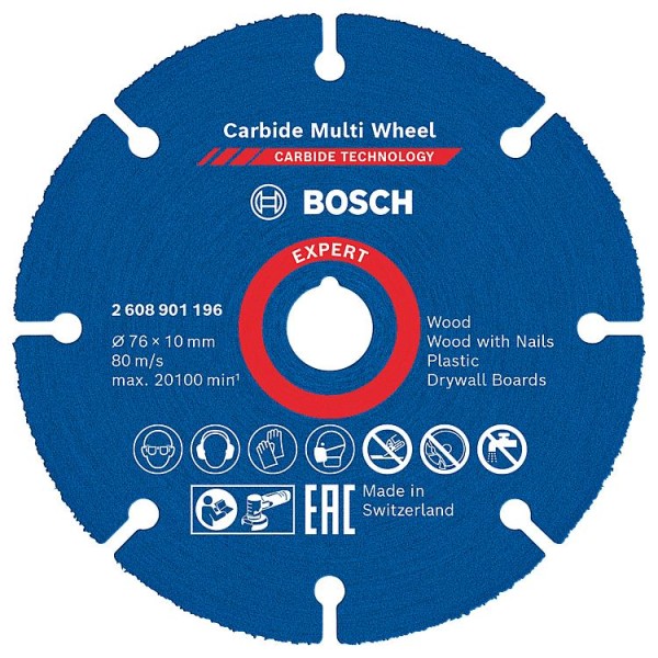 Trennscheibe BOSCH EXPERTCarbide Multiwheel Ø 76 x 10 mm