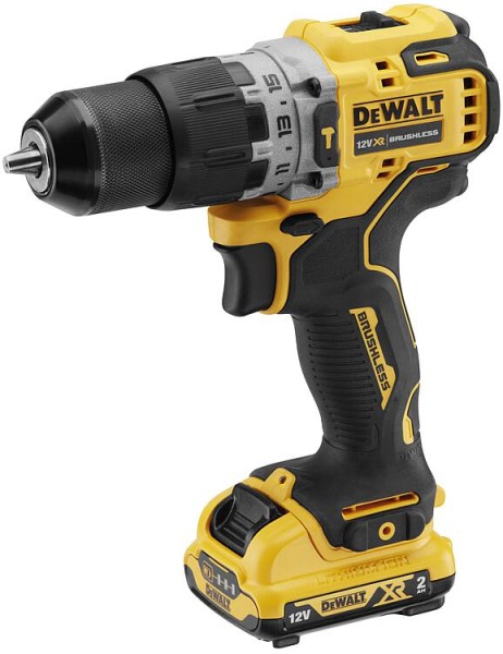 Akku-Schlagbohrschrauber DeWALT 12V DCD706D2-QW mit 2x 2,0 Ah Akkus und Ladegerät