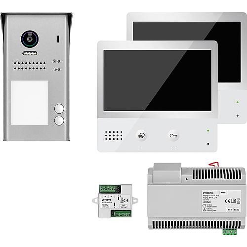 Video-Türsprechanlage VT200 AP 1xTürsprechstelle, 2xTaste 2xTouch-Innenstation *KB* 28382