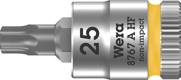 Knarreneinsatz WERA 8767 A HF Torx T25 Länge 28,0mm Antrieb 6,3mm (1/4")