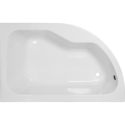 Eck-Badewanne Andelle Rundung links BxHxT: 1600x435x1000mm Inhalt: 243l, Acryl