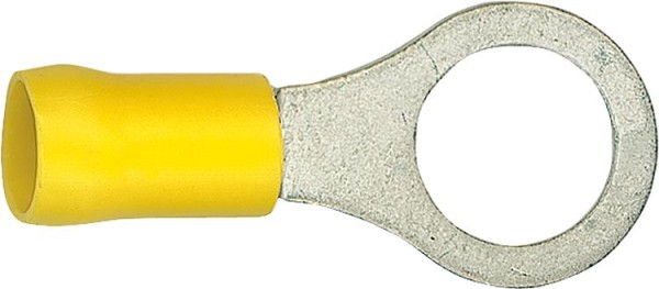 Kabelschuh in Ringform isoliert, 4,0 mm²-6,0 mm², 4,3 mm Farbe gelb, VPE = 100 Stück