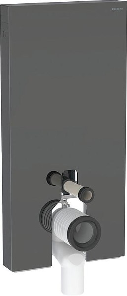 GEBERIT Monolith Plus Sanitärmodul für Stand-WC 114cm, Glas Lava/Aluminium schwarzchrom