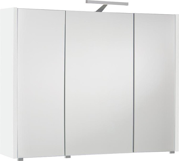 Spiegelschrank mit Beleuchtung weiß Hochglanz 3 Türen 950x750x188mm