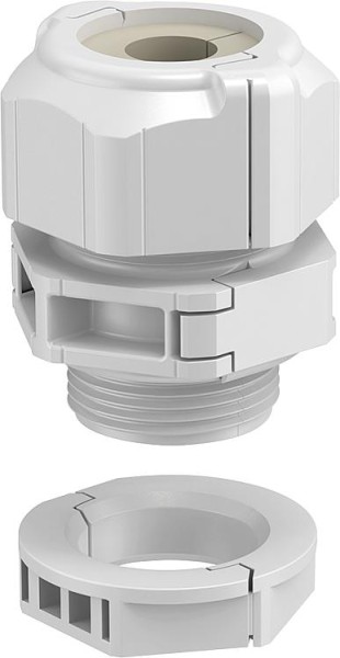 Kabelverschraubung OBO, teilbar mit Gegenmutter M25 7-10,5mm lichtgrau, 1 Stück